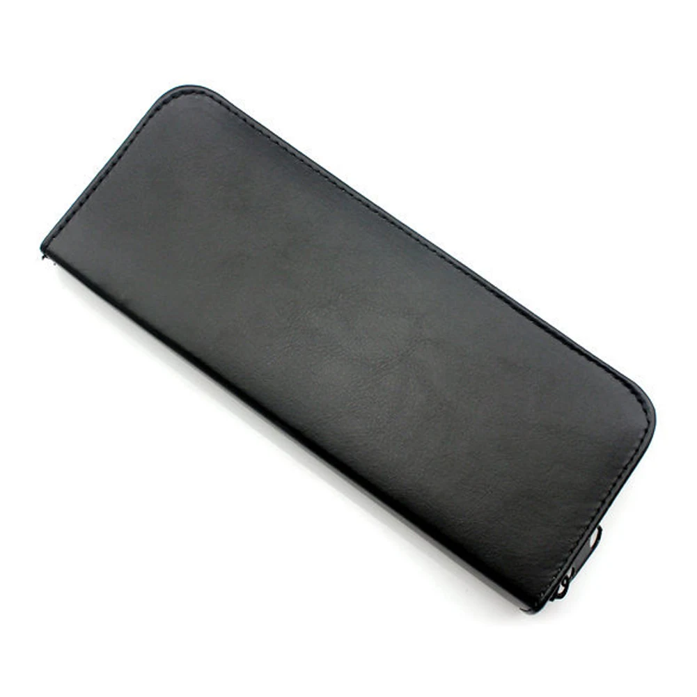 

Hair Scissor Bag Barber PU Leather Salon Case Pouch Hairdressing Tools Waist Pack Black Solid Professional Practical Holder