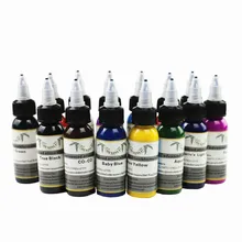 Чернила татуировки 7 цветов 30 мл/бутылка татуировки пигментные чернила для Средства ухода за кожей татуировки Книги по искусству комплект
