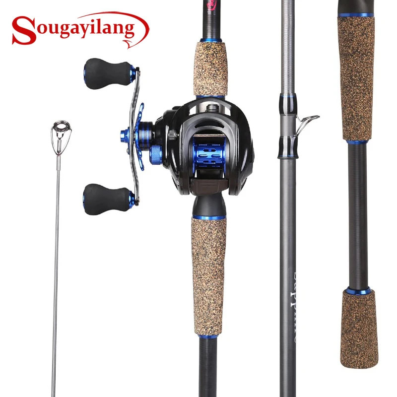 Sougayilang تلسكوبي الصيد قضيب و بكرة Baitcasting مجموعات المحمولة إغراء الصيد قضيب عدة الغزل الصيد قضيب قضيب كومبو pesca