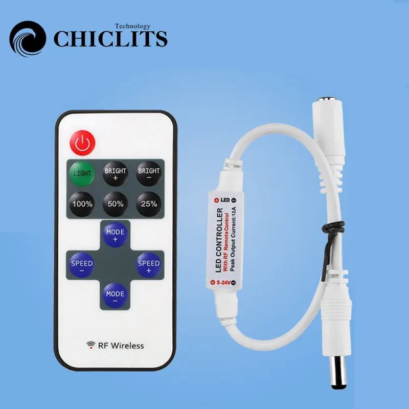 Mini Wireless Remote Controller LED Dimmer For Lights Lamps DC5-24V Light Lamp Colors for Strip | Лампы и освещение