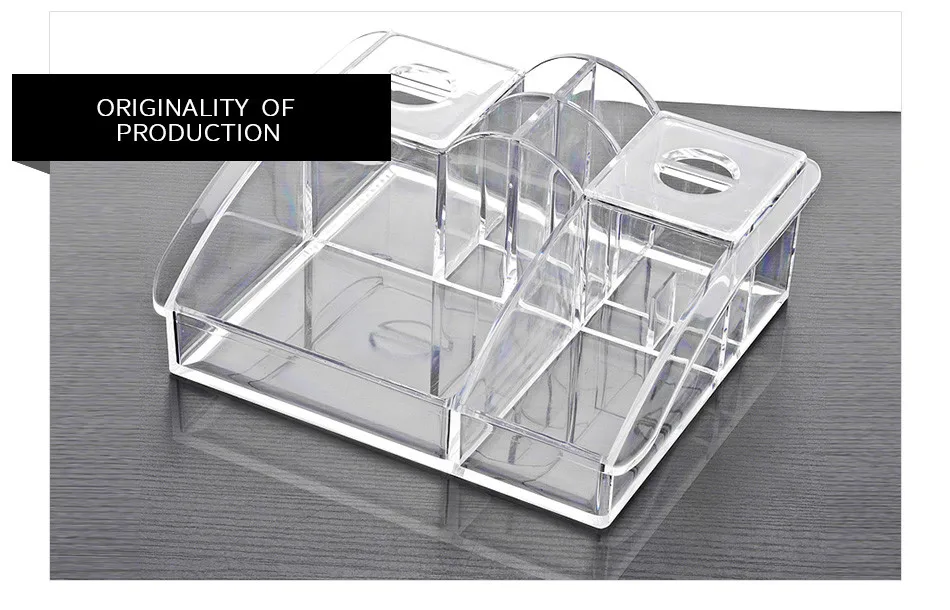 Выбор Fun Главная Для ванной стол Водонепроницаемый Красота Организатор Пластик ясно Настольный акриловые составляют косметические Макияж Организатор