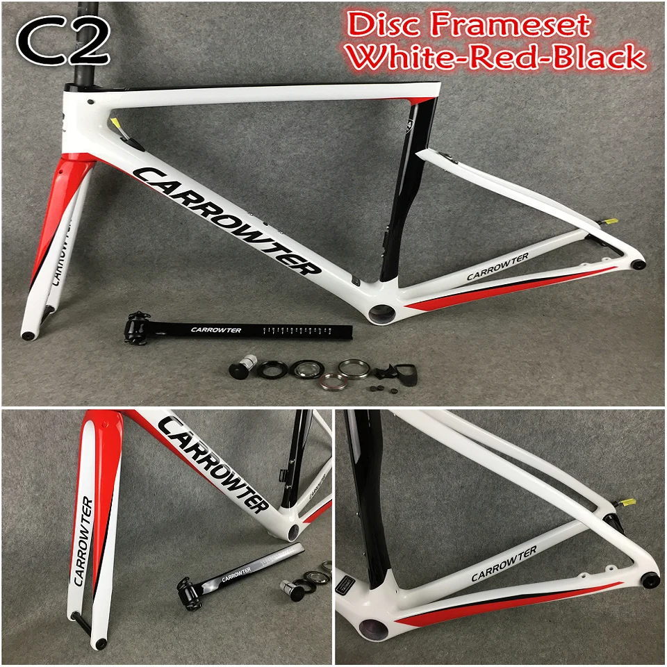 

2018 New arrival T1100 UD CARROWTER Disc carbon road bike frame with PF30 Matte/Glossy 44/49/52/54/56/58cm for selection