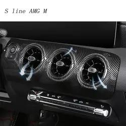 Стайлинга автомобилей углеродного волокна центральной консоли Air Панель Outlet покрытие стикер для отделки для Mercedes Benz класс A180 A200 авто
