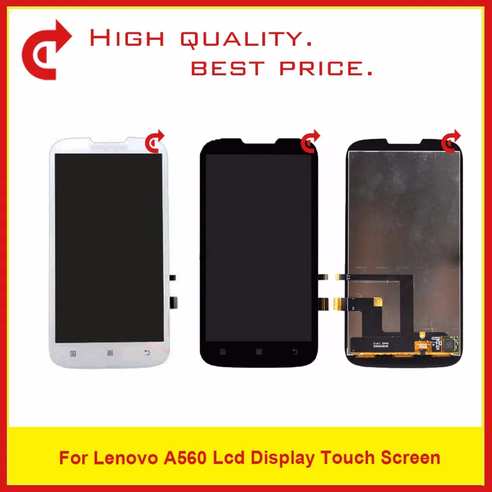 

High Quality Replacement 5.0" For Lenovo A560 LCD Display With Touch Screen Digitizer Sensor Panel Assembly Free Shipping