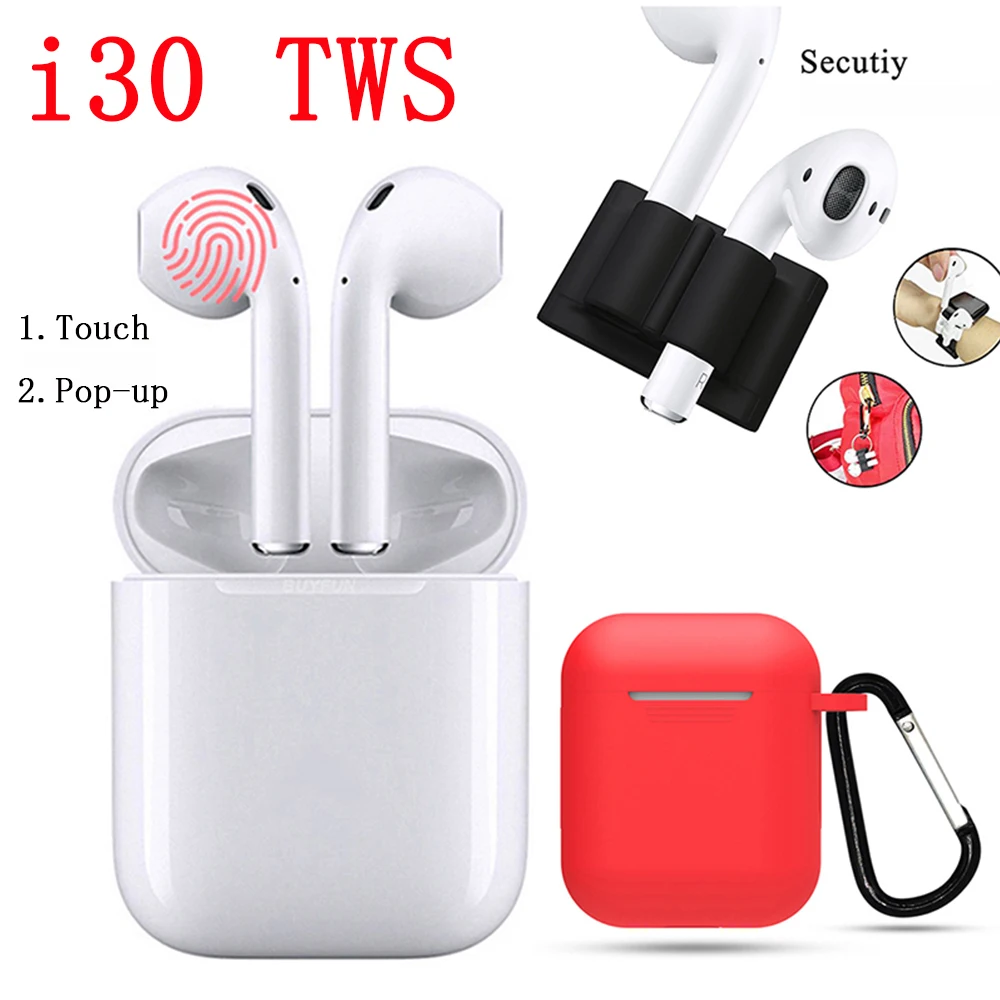 

New Real i30 TWS 2019 Pop-up 1:1 Size W1 Chip Bluetooth Touch Ear Earbuds Air PK i10 i20 i60 i12 TWS pods PK airdots Headset