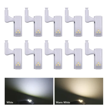 

Mini Cabinet light 10 PCS LED Sensor Hinge Light Lamp for Kitchen Cabinet Cupboard Closet Wardrobe 0.25w Energy saving LED lamp