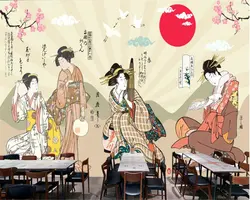 Beibehang hudas красота обои для стен 3 d Ретро японский стиль красивые японские суши Ресторан папье peint