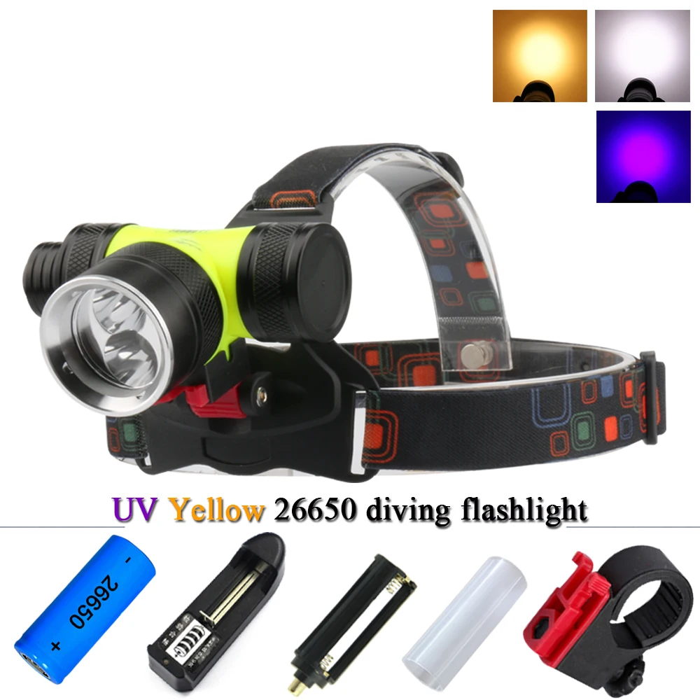 

Multifunction diving head lamp flashlight xml t6 l2 underwater led headlamp 18650 fishing waterproof head torch led headlight