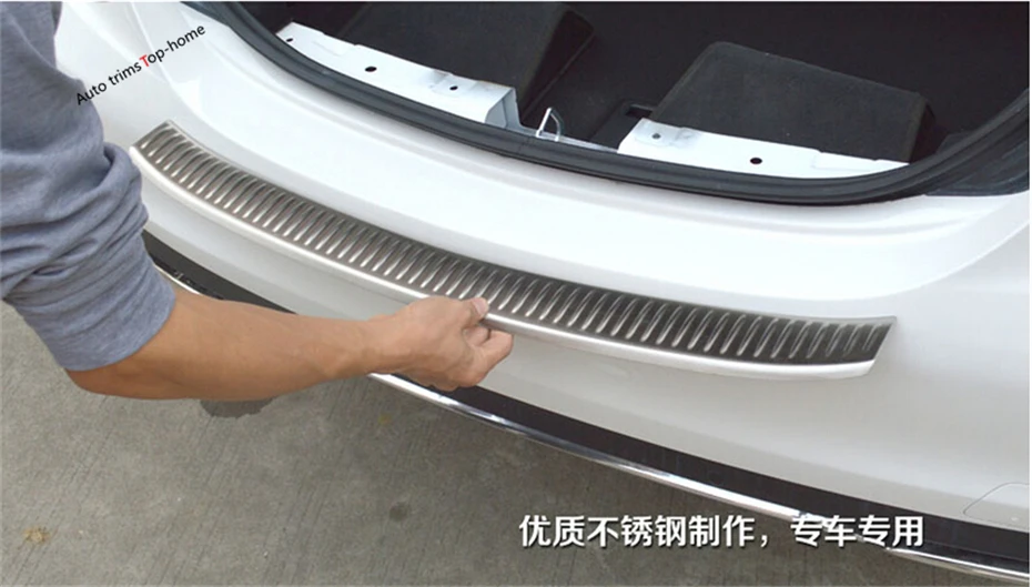 Stainless Steel outer Rear Bumper Sill Protector plate Trim For BMW X3 2014-2017