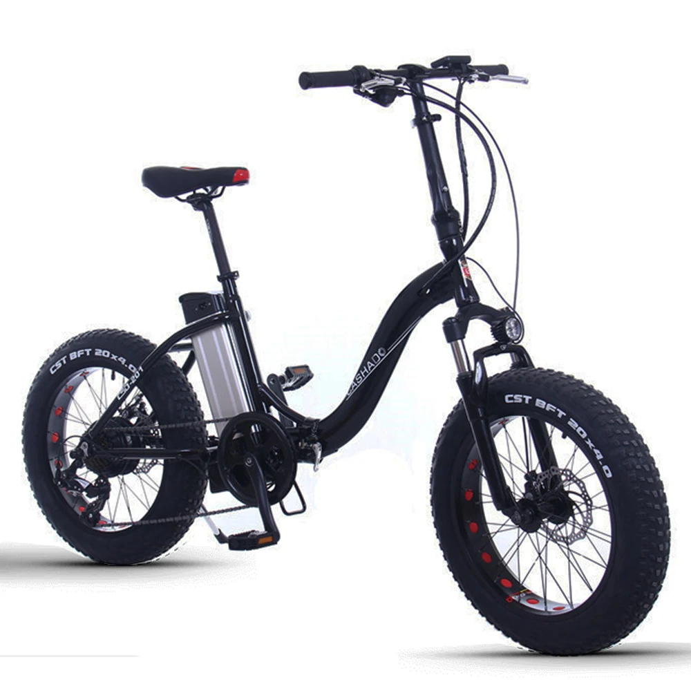 Best 20inch electric mountain bicycle 48V350-500W motor 12ah lithium battery snow electric bike folding  Swan frame fat e-bike 5