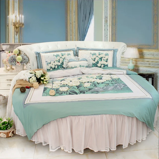 Buy GREEN Flower Round corner Bedding kits 2 2.5M Bed