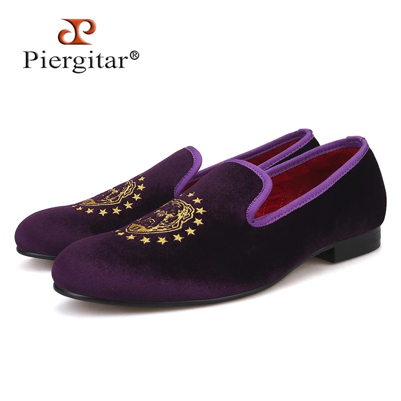 purple velvet shoes mens