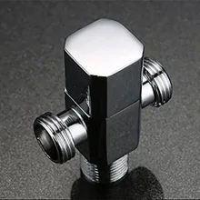 Латунный 1/" резьбовой угловой клапан для воды 1 вход 2 выхода, хромированный кран для душа гарантия покрытие