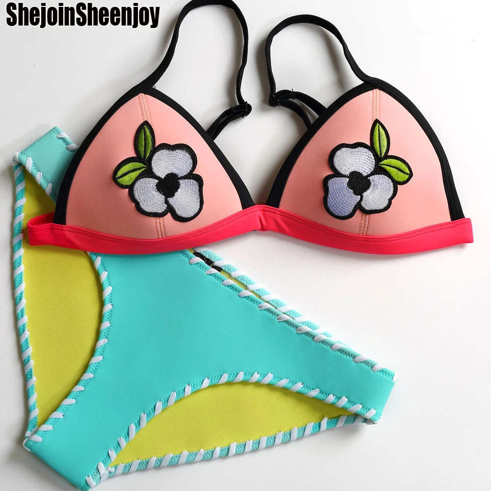 New Sexy Handmade Crochet Bikini set Women Neopren...