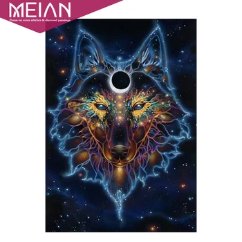 

Meian 5D DIY Diamond Painting Starry Dog Diamond Embroidery 3D Cross Stitch Needlework Diamond Mosaic Home Decor Gift