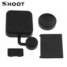 SHOOT 4 in 1 Housing Lens Cap Replacement Battery Door Side Door Cover For GoPro Hero 3+ 4 Black Silver Camera Go Pro Accessory