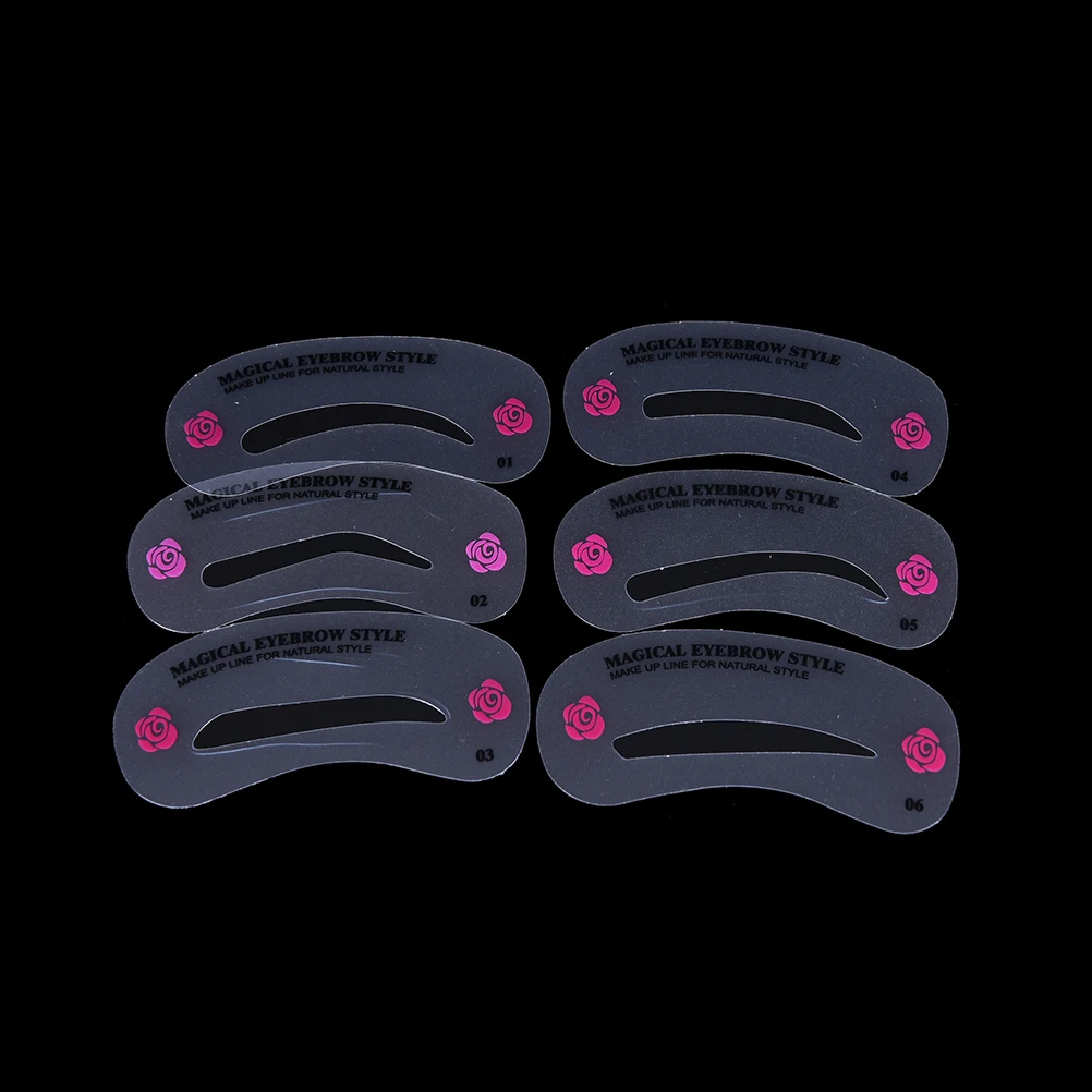 24pcs/lot Reusable Eyebrow Drawing Guide Card Brow Grooming Template DIY Make Up Tools
