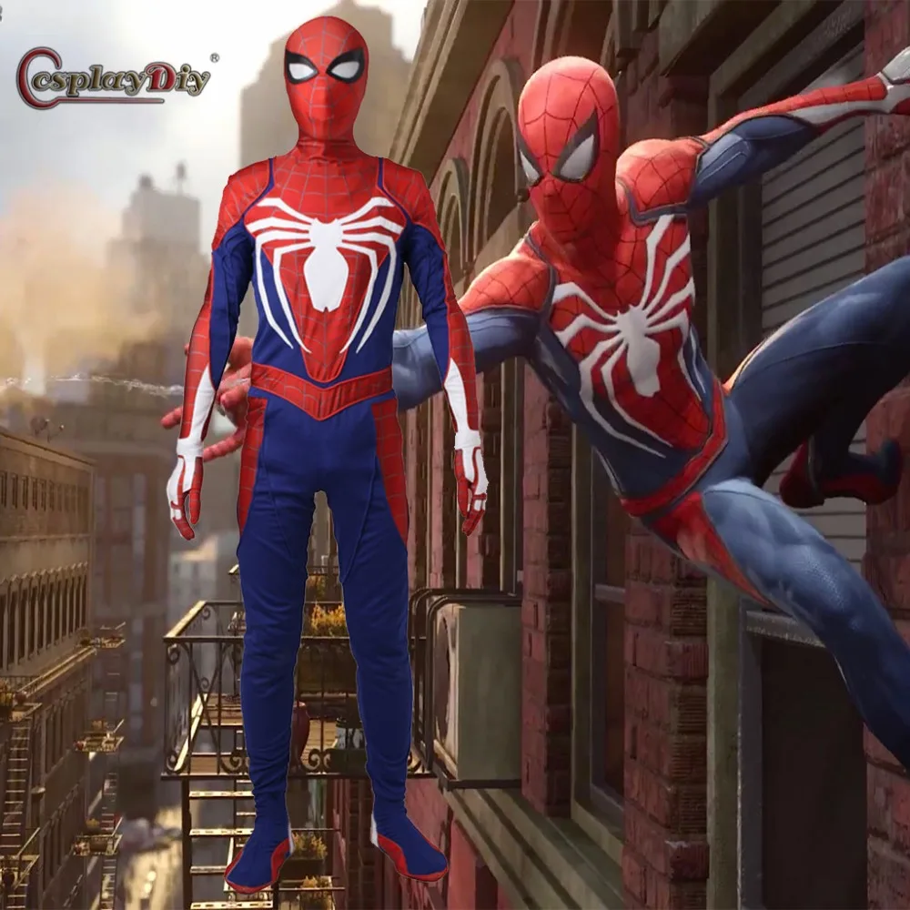 SpiderMan jumpsuit cosplay costume GAME PS4 spiderman jumpsuit outfit