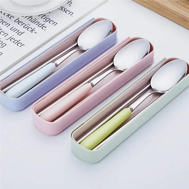 

High Quality Creative 2PCS Set Stainless Steel Upscale Dinnerware Flatware Cutlery Spoon Restaurant Household Standby 19APR9