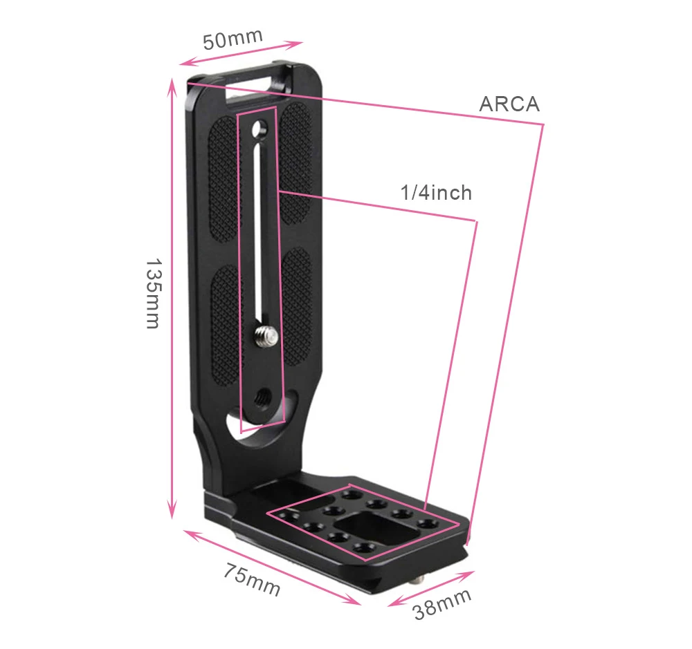 Quick Release универсальный вертикальный съемка L пластина Кронштейн Держатель для Canon Nikon Pentax Fujifilm Dji Ronin S zhiyun Crane2 v2