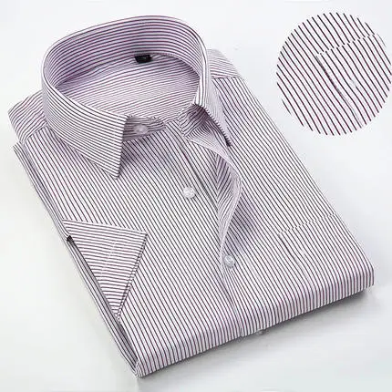 زائد حجم 5XL 6XL 7XL 8XL مخطط حك قمصان قصيرة الأكمام قميص الأبيض الأحمر الأزرق الذكور الأعمال كبير كبير حجم اللباس قمصان camisa