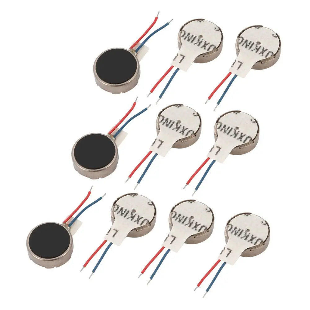 

UXCELL 10Pcs DC 3V 10mm Dia Mobile Phone Coin Flat Vibrating Vibration Motor w Wire Hot Sale