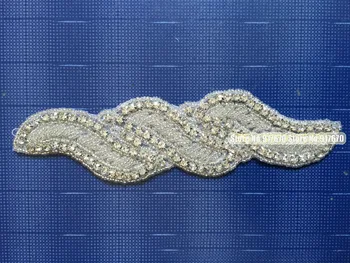 

10pieces Cheap Crystal Rhinestone Applique Sash for acessorios de costura Wedding Dresses/Sash/Clothing/Hats/Veils aviamentos