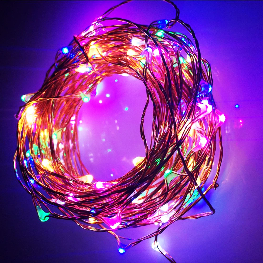 

10m LED DC12V Micro Rice Wire Copper Fairy String Lights Party DC female connector