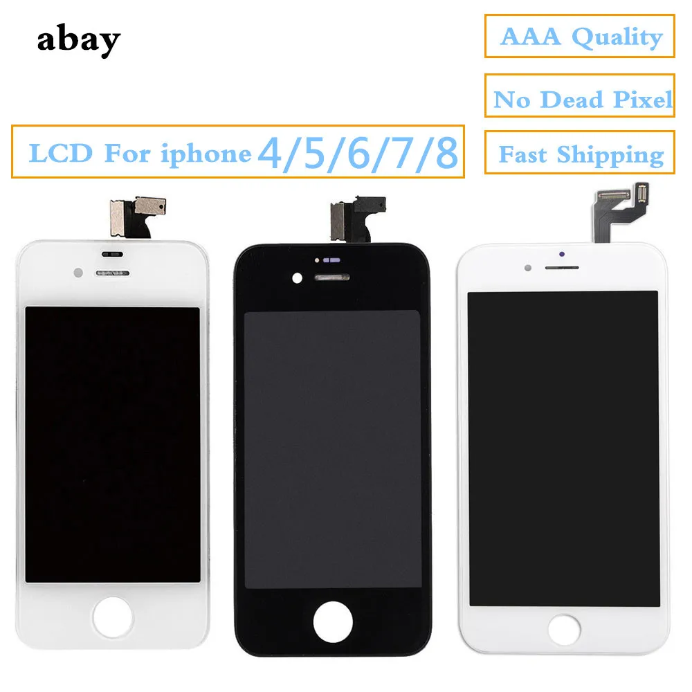 Качественный ЖК-дисплей AAA для iPhone 4 5 6 7 8 Замена сенсорного экрана в сборе с OEM