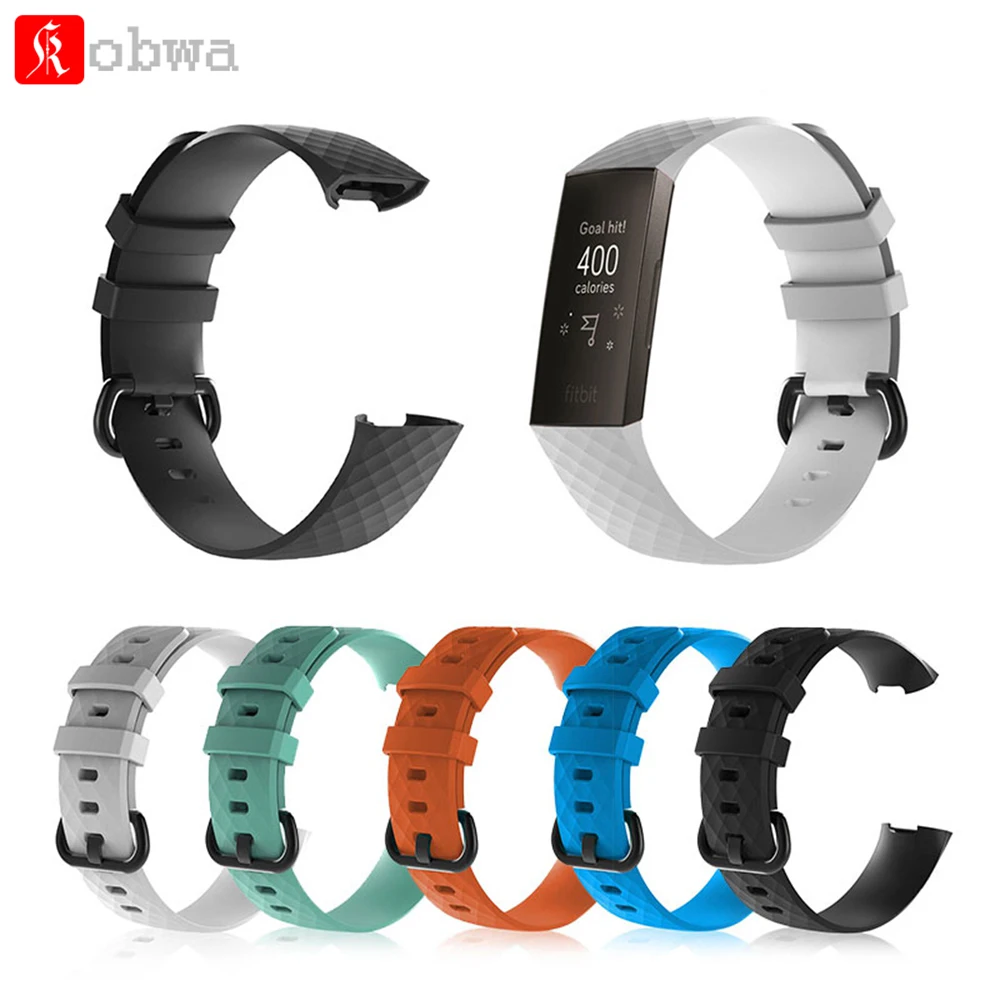 Сменный силиконовый ремень для Fitbit Charge 3 часы классические регулируемые браслеты