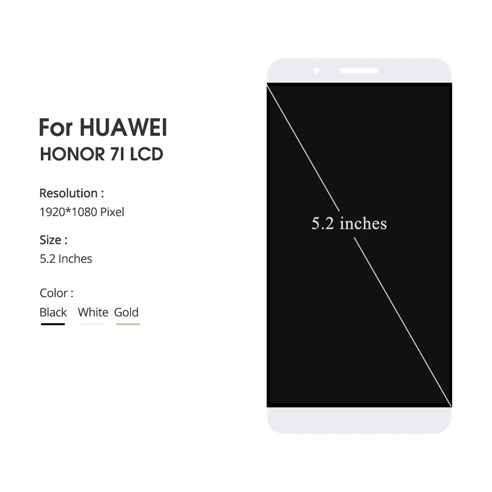 5," 1920x1080 дисплей для huawei Honor 7i ЖК сенсорный экран дигитайзер с рамкой Замена для huawei Shot X ATH-UL01 lcd