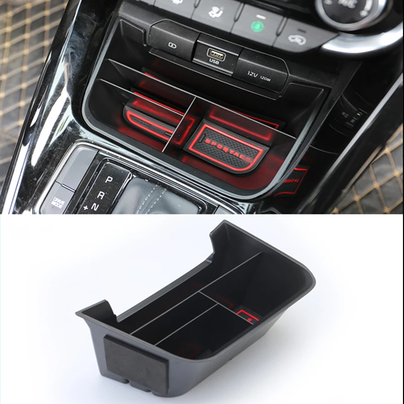 

For Kia Sportage 2018 2019 Central Control Storage Box Store Case Honder Container Interior Accessories Car Styling