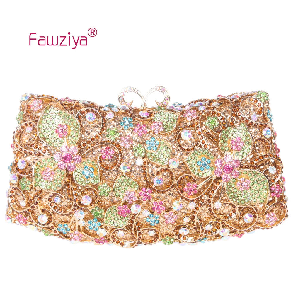 Fawziya Italian Leather Bags Butterfly Clutch Chain Purse Women Rhinestone Clutch Evening Bag