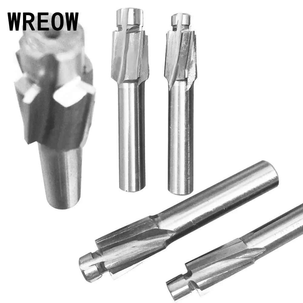 5pcs/set 4 Flute Countersink Drill Bit HSS Countersink End Mill Milling