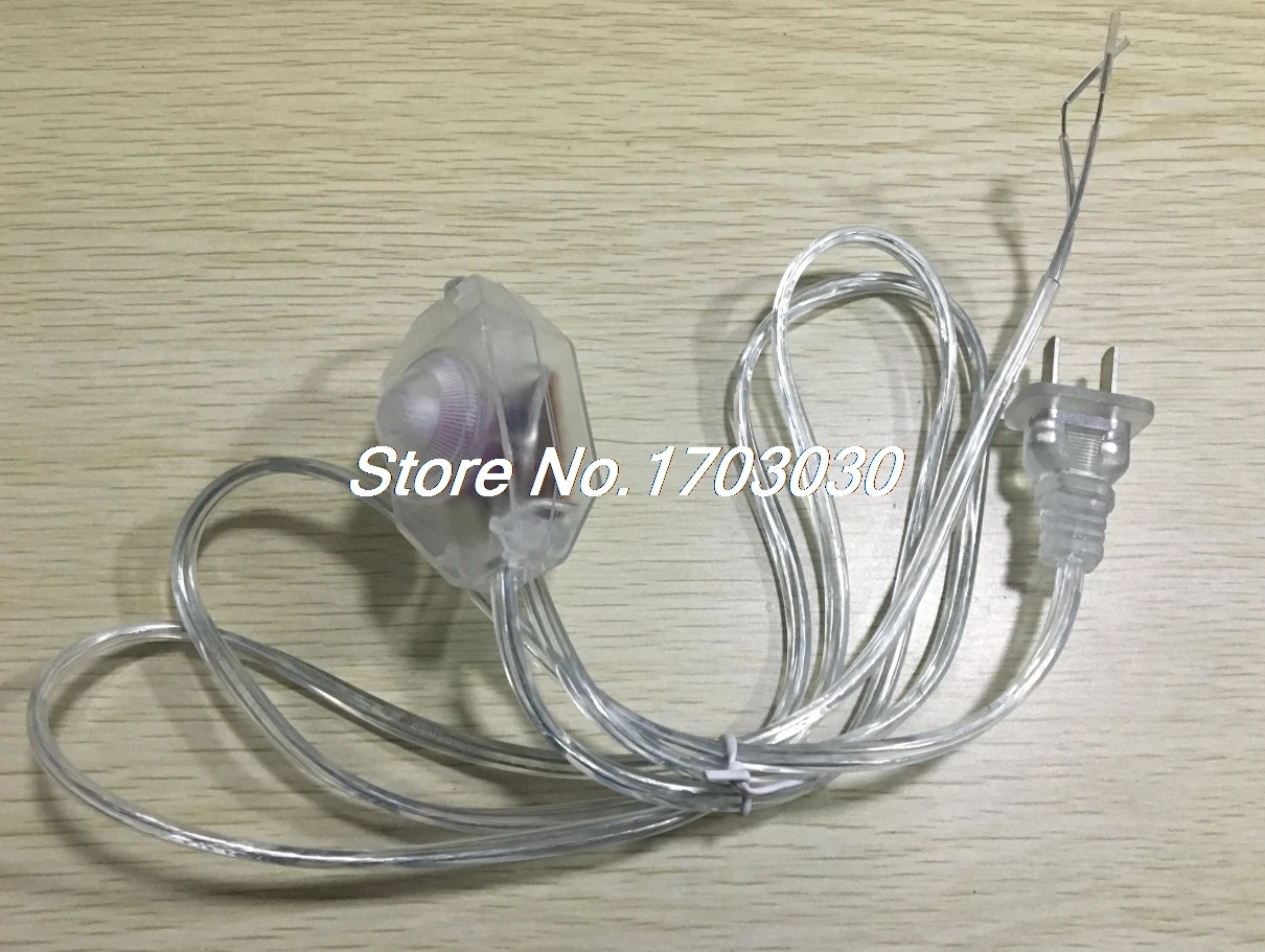 

1.8M Length Lamp Power Cord Swivel Dimmer Switch AC 250V/110V US Plug