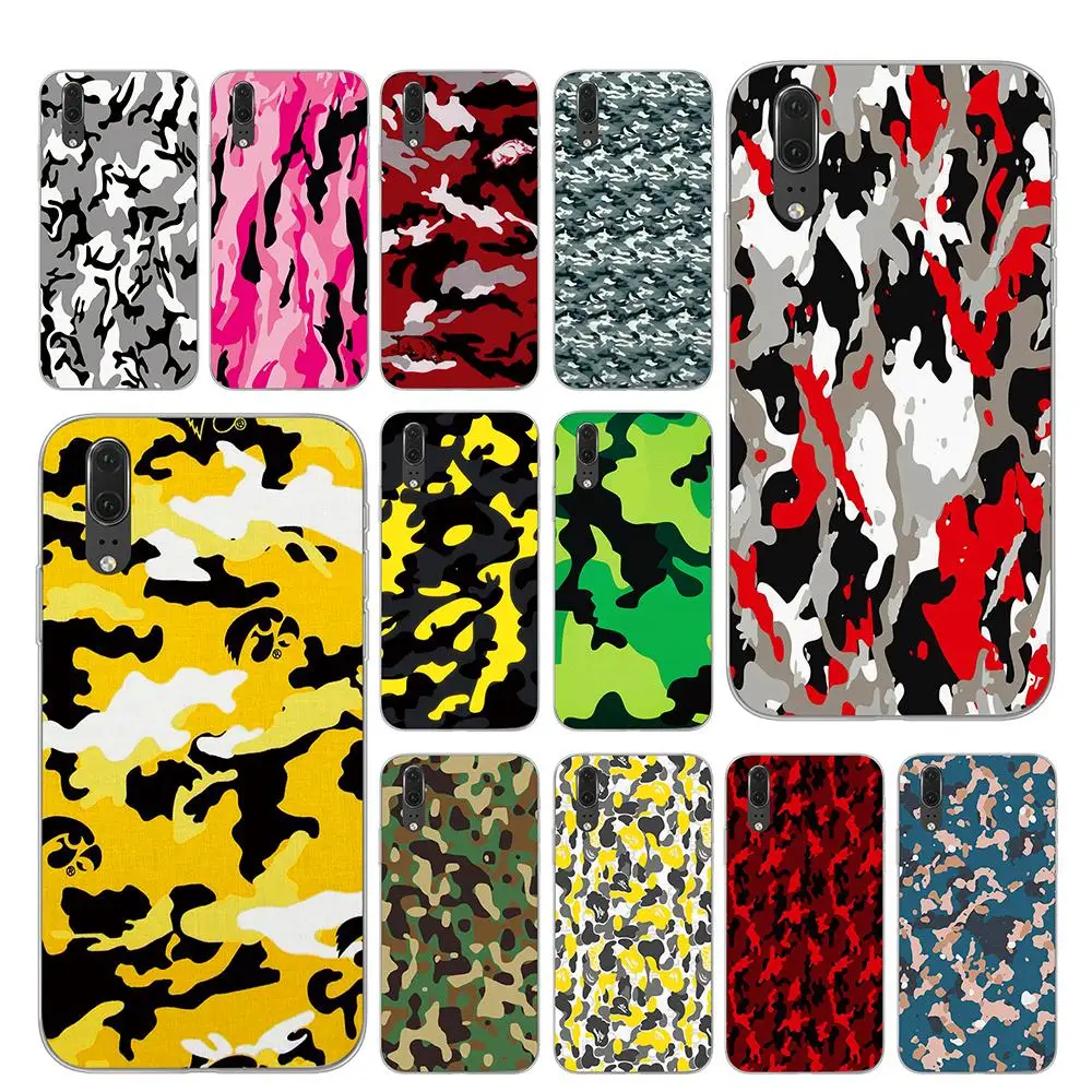 

Colorful camouflage Phone Case for Huawei P30 P20 P10 Mate 10 20 Pro Lite Cover