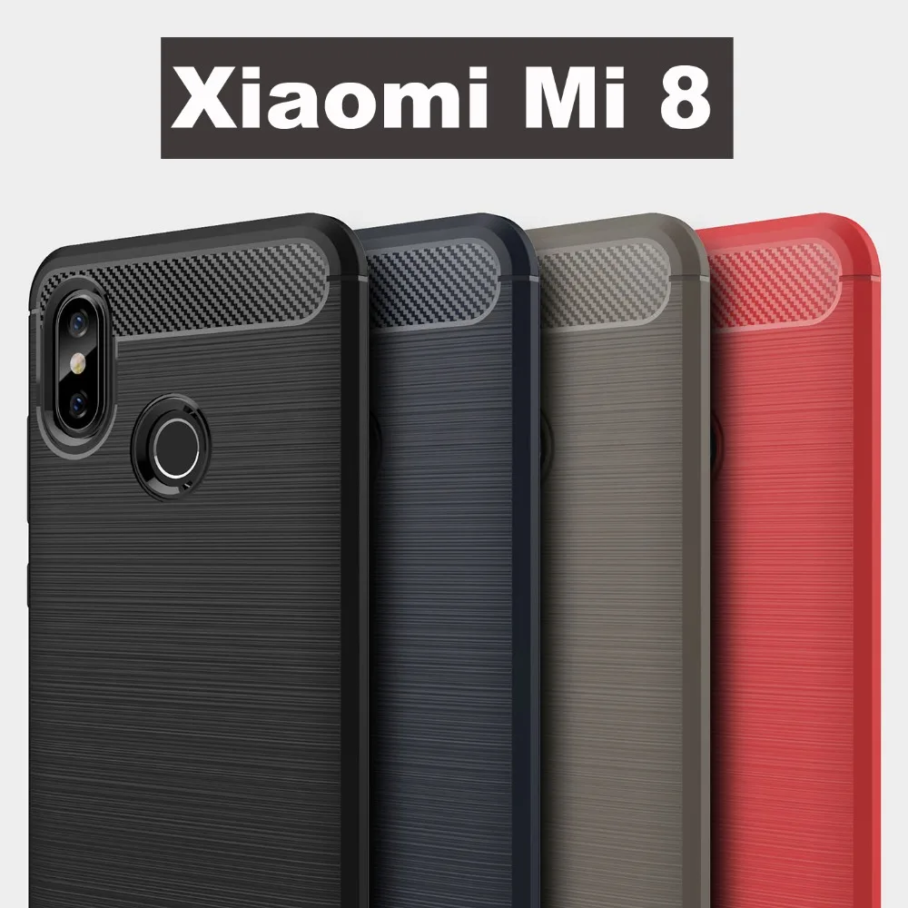 Чехол для телефона Xiaomi Mi 8 матовый Ударопрочный Мягкий Силиконовый ТПУ бампер