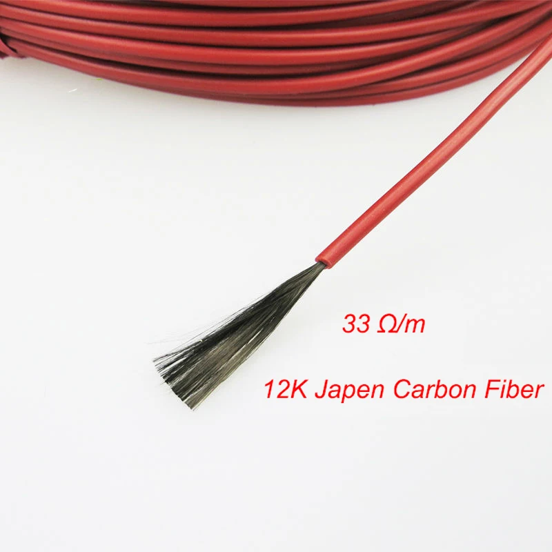 50m Heating Cables 33ohm M Carbon Fiber Floor Heating Wire