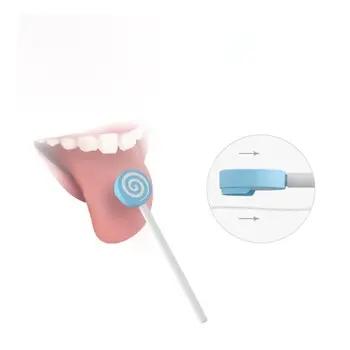 

Cute Rubber Lollipop Shape Tongue Fur Scraper Cleaner Kids Infant Brushing Teeth Cleaning Soft Healthy Toddler Oral Care