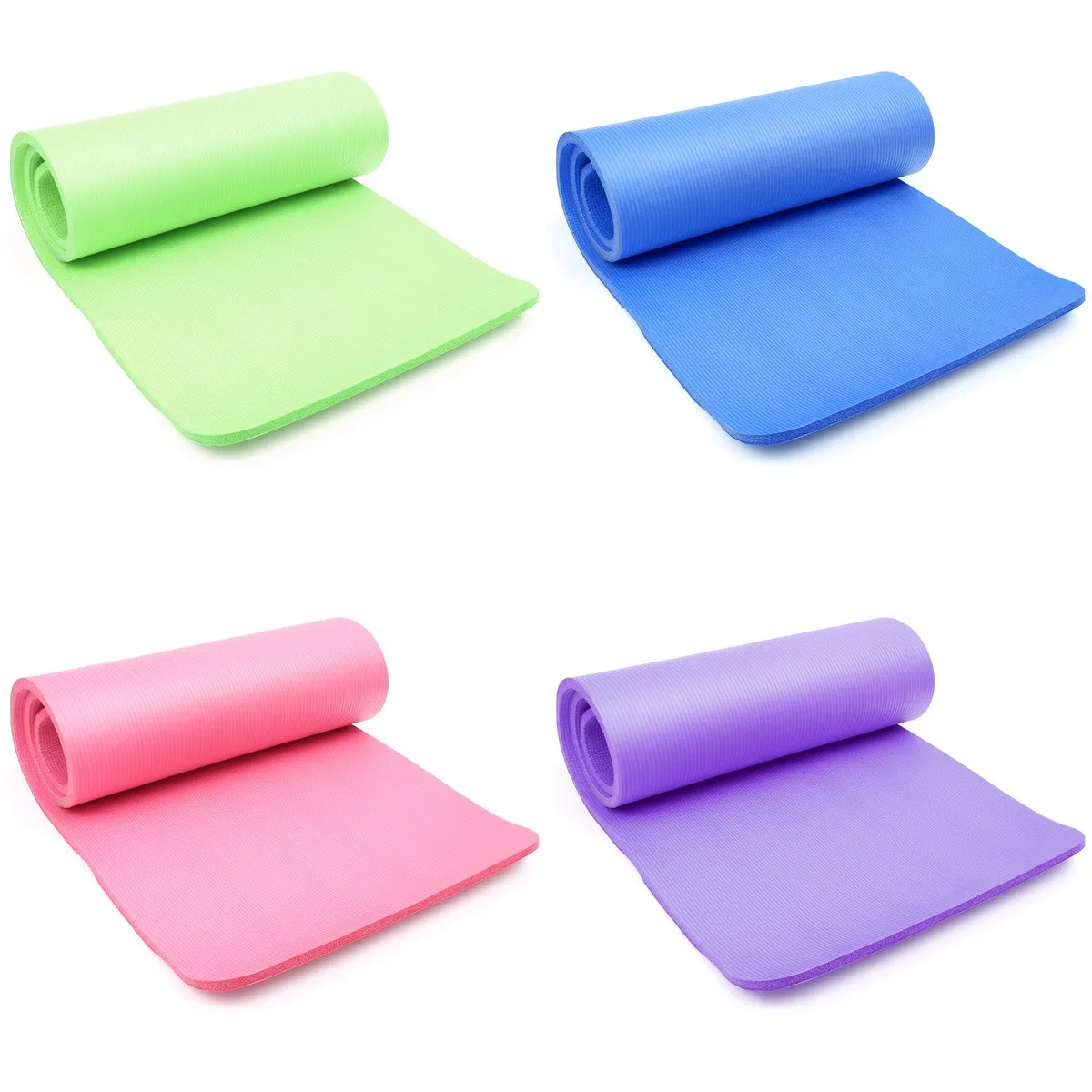 

15mm Thick NBR Foam Yoga Mat Soft Yoga Pads Sports Training Exercise non-slip Gym Mat 183 X 61cm for Fitness Body Building