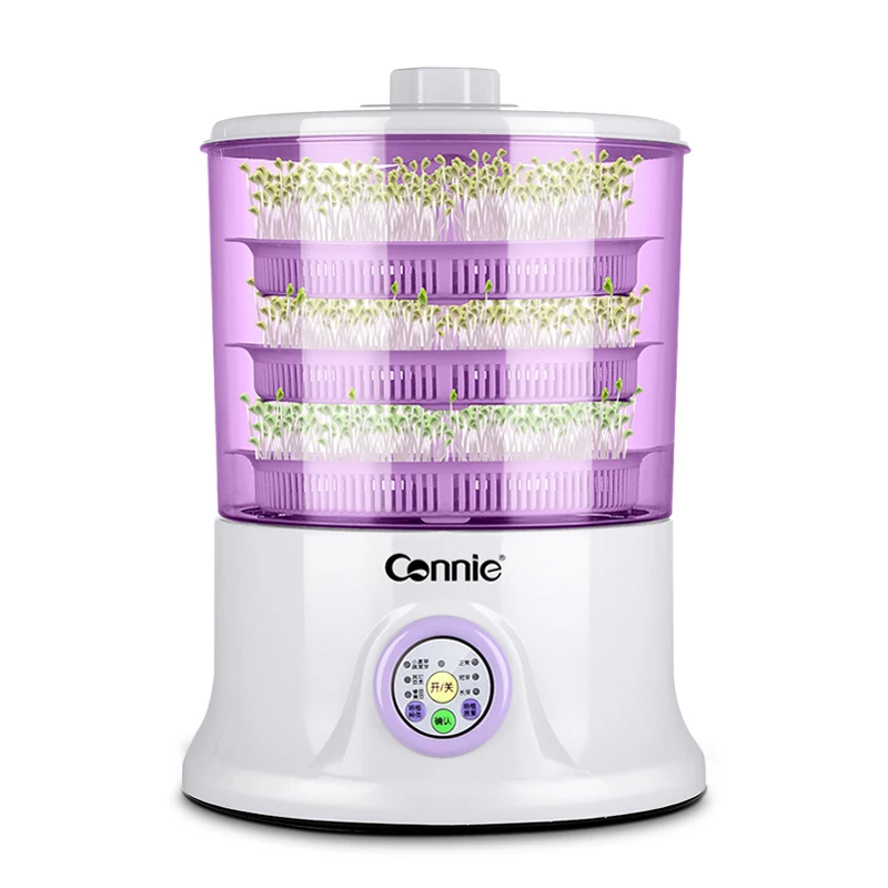 

Three Layers High Capacity Bean Sprouts Machine Household Full-automatic Special Bean Sprouts Maker Free Shipping Elegent Purple