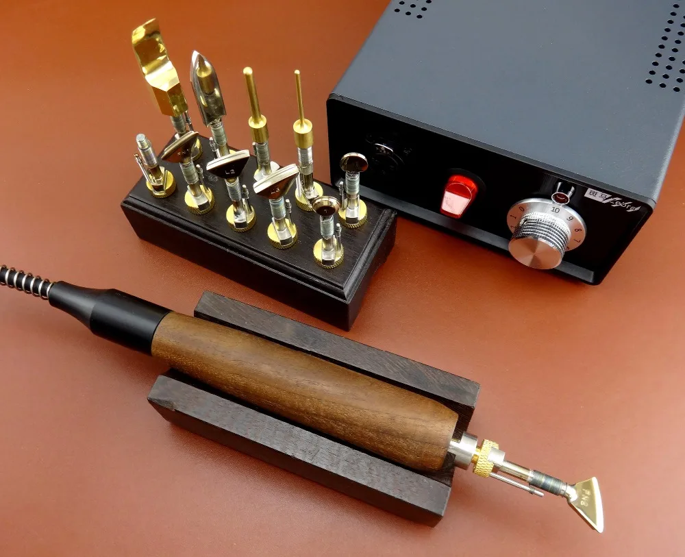 7 видов кожаного ремесла, электрическая машина для сгибания и окантовки, декоративный инструмент для припоя, наконечник утюга-Edger Creaser Groover Beveler Skiver