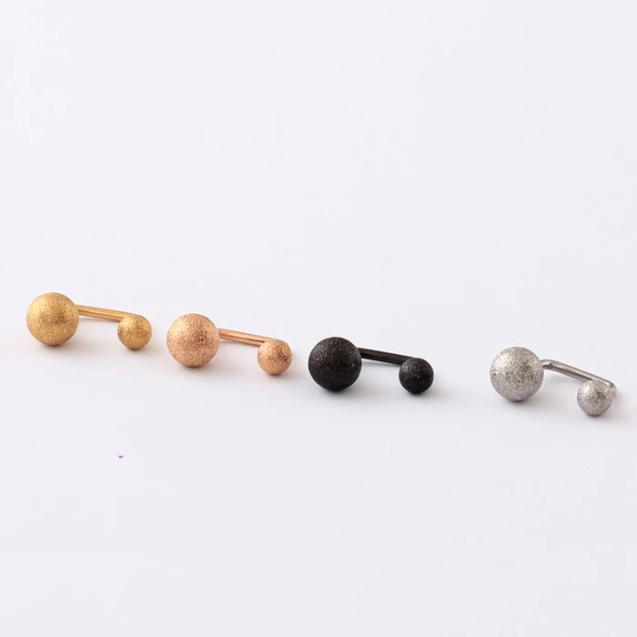 Серьги гвоздики из титановой стали с двумя шариковыми винтами 2 шт.|earrings nails|earrings