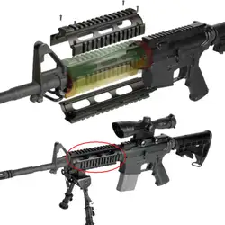 AR-15 M16 винтовки 6,75 "Карабин Длина 2 в одна капля в Quad Rail обработки Системы охоты Тактический Handguard черный/Tan