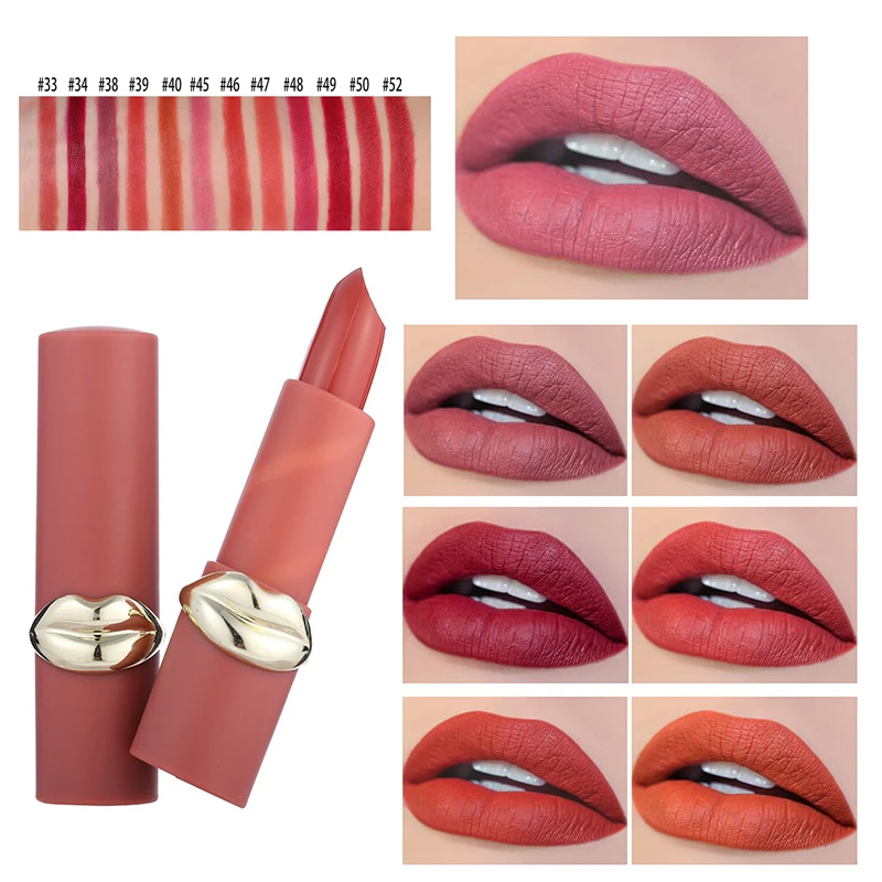 

2019 Long Lasting Lipstick Easy to Color cheap Lip Cosmetic Beauty Makeup xz hape Sexy red Matt Waterproof Pigment Nude Pink