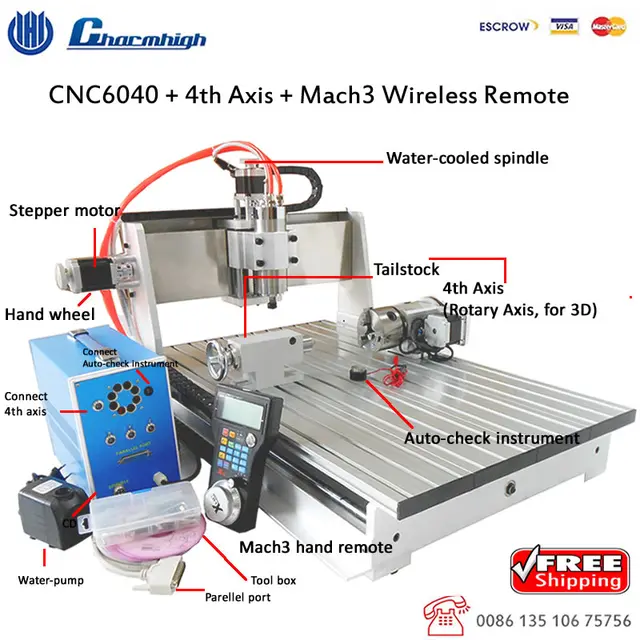 Free Shipping 4 Axis Desktop Cnc 6040 Mach3 Wireless Hand Remote Four Axis Cnc Engraving Milling Cutting Machine Cnc Router Free Shipping 4 Axis Desktop Cnc 6040 Mach3 Wireless Hand Remote Four Axis Cnc Engraving Milling Cutting Machine Cnc Router