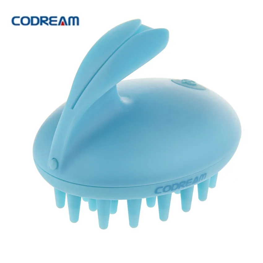 2016 New Scalp Massage Shower Hairbrush Vibrating Silicone Comb Shampoo