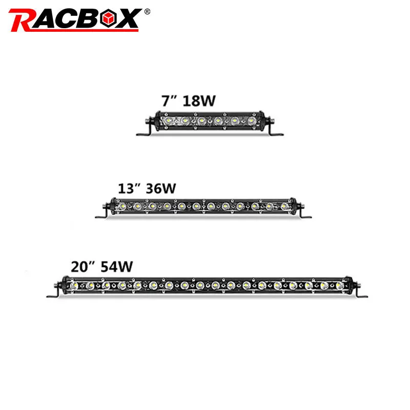 

LED Bar 7 13 20inch Single Row LED Light Bar work light Slim Spotlight Beam 12v 24 For UAZ Kamaz ATV SUV 4X4 offroad Motorcycle