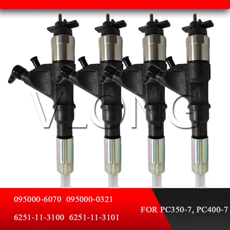 GENUINE AND BRAND NEW COMMON RAIL FUEL INJECTOR 095000-0321 095000-6070 6251-11-3100 6251-11-3101 FOR PC350-7 PC400-7 ENGINE | Автомобили
