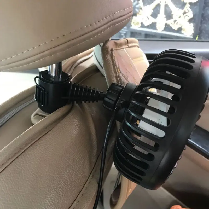 Универсальный 5-дюймовый подголовник заднего сиденья автомобиля с тремя скоростями 5 в USB вентилятор с переключателем вентилятор